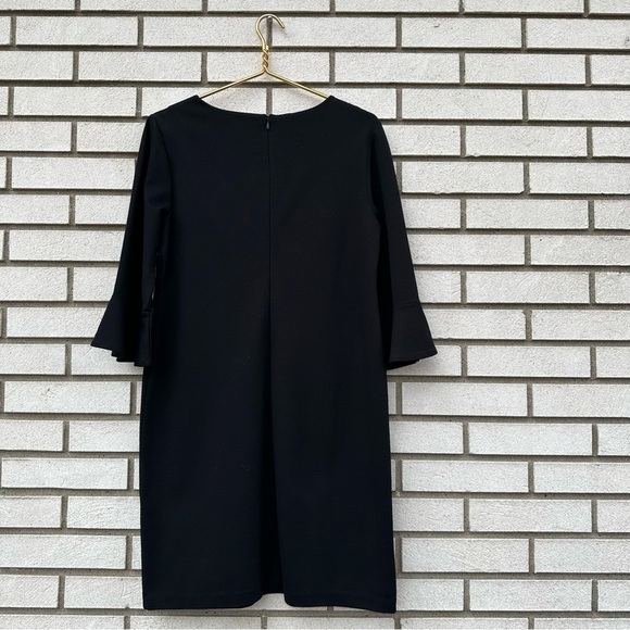 Chico’s Black Ponte Bell-Sleeve Short Dress - Picture 9 of 9